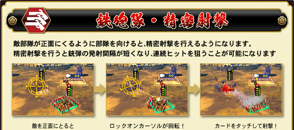 鉄砲隊・射撃アクション