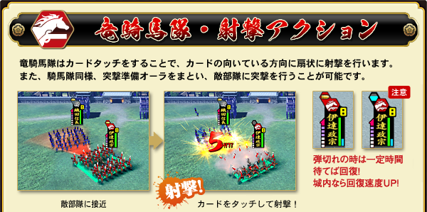 鉄砲隊・射撃アクション