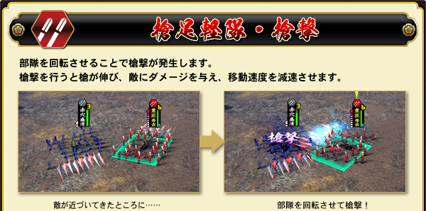 鉄砲隊・射撃アクション